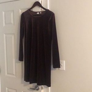 Gap purple velvet swing dress
